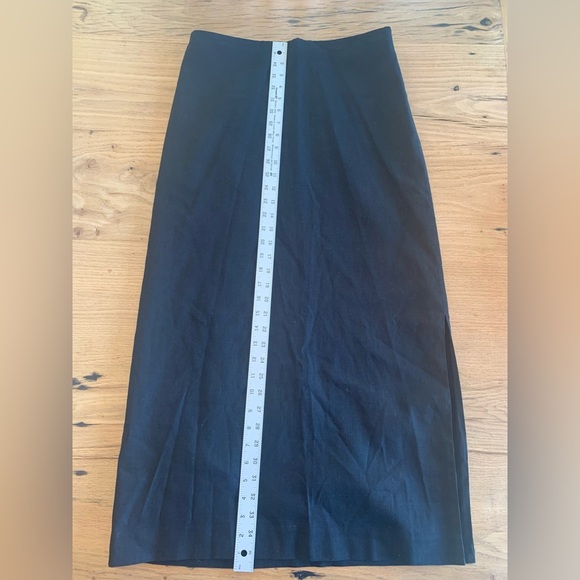 Banana Republic Maxi Stretch Linen Black Pencil Skirt Slit Women’s 8 Preloved - Picture 6 of 8
